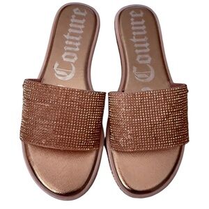 Juicy Couture Women's Glittering Rose‎ Gold Sandals